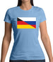 Half German Half Russian Flag Womens T-Shirt Half German Half Russian Flag Womens T-Shirt