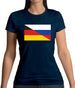 Half German Half Russian Flag Womens T-Shirt Half German Half Russian Flag Womens T-Shirt