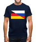 Half German Half Russian Flag Mens T-Shirt Half German Half Russian Flag Mens T-Shirt