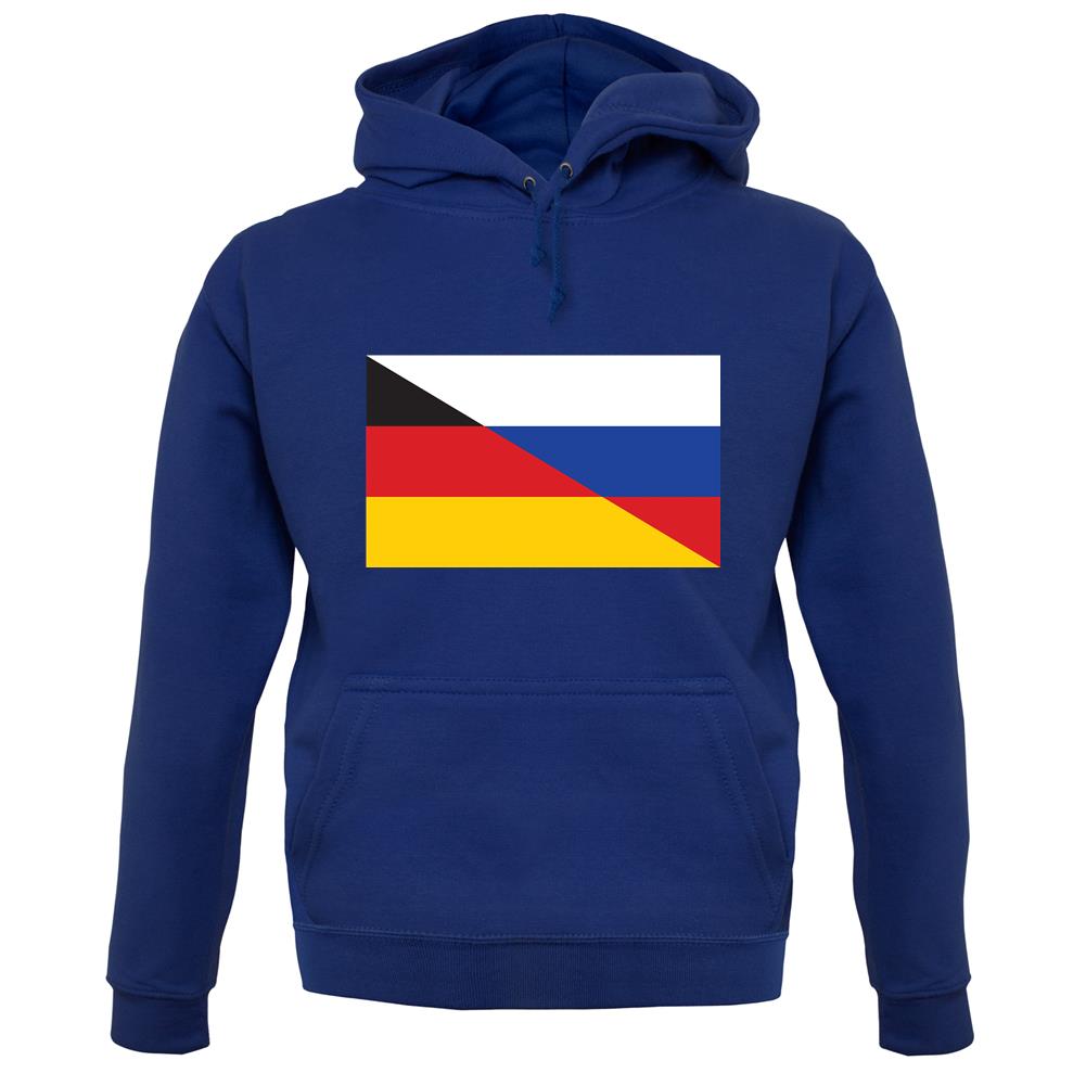 Half German Half Russian Flag unisex hoodie Half German Half Russian Flag unisex hoodie