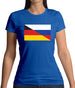 Half German Half Russian Flag Womens T-Shirt Half German Half Russian Flag Womens T-Shirt