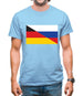 Half German Half Russian Flag Mens T-Shirt Half German Half Russian Flag Mens T-Shirt