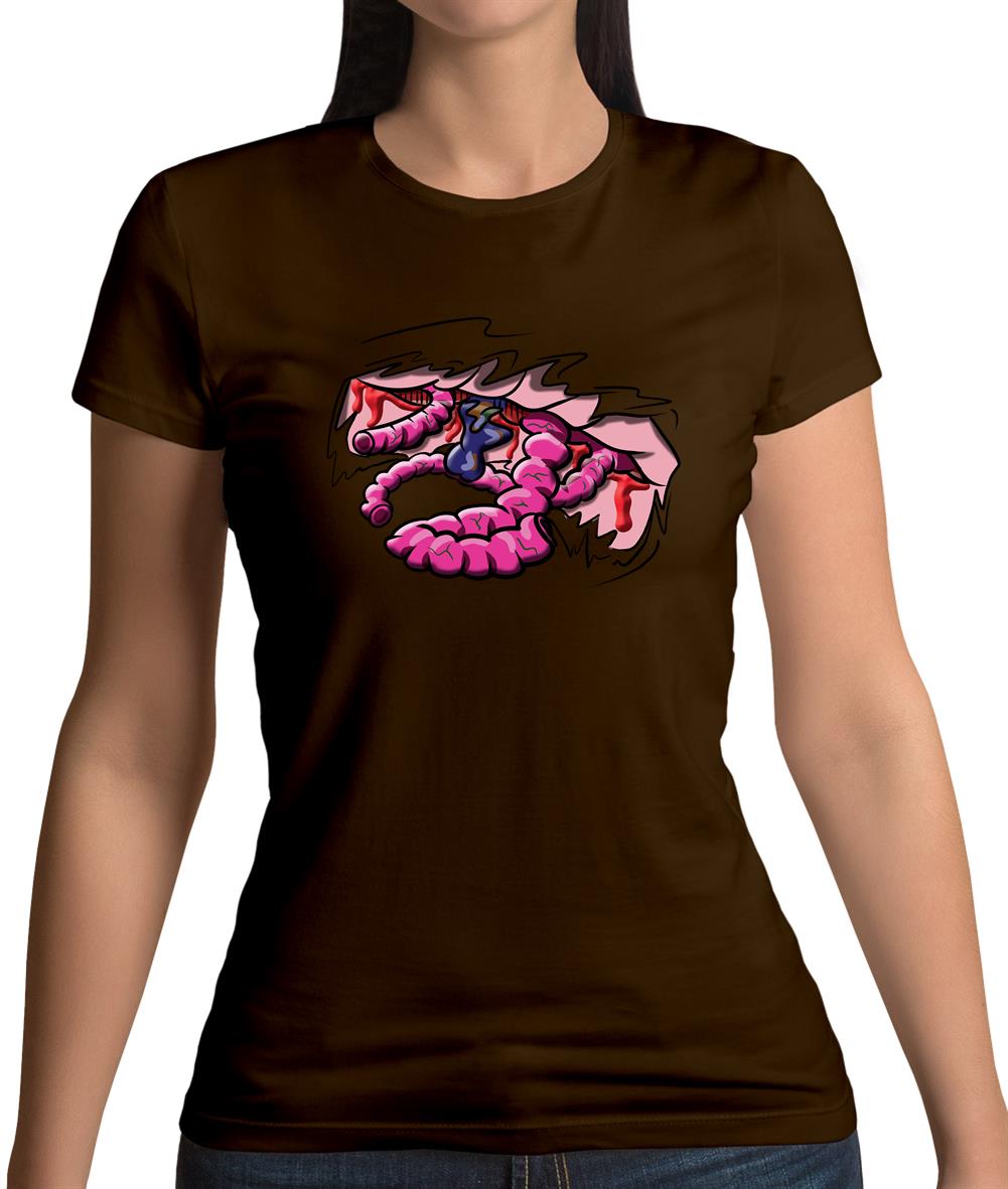 Halloween Guts Womens T-Shirt Halloween Guts Womens T-Shirt