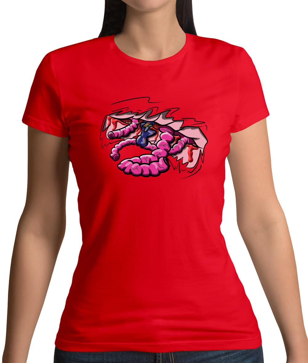 Halloween Guts Womens T-Shirt Halloween Guts Womens T-Shirt