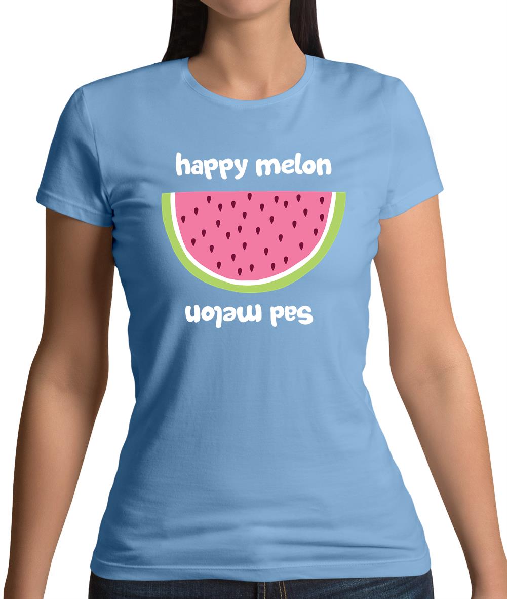 Happy Melon Sad Melon Womens T-Shirt Happy Melon Sad Melon Womens T-Shirt