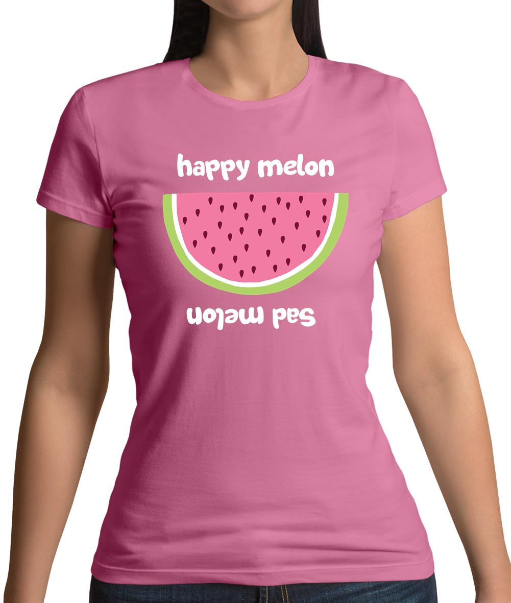 Happy Melon Sad Melon Womens T-Shirt Happy Melon Sad Melon Womens T-Shirt