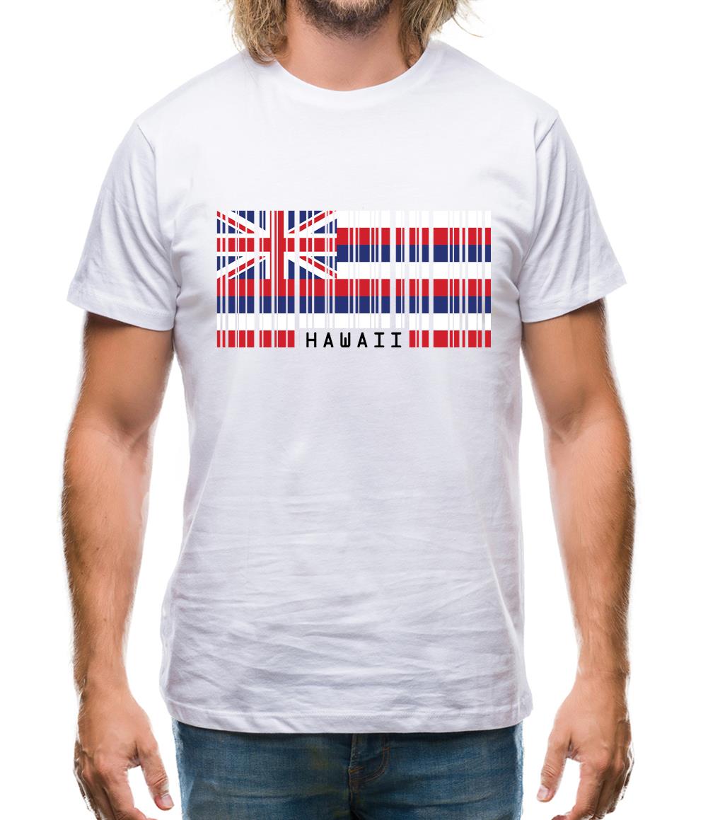 Hawaii Barcode Style Flag Mens T-Shirt Hawaii Barcode Style Flag Mens T-Shirt