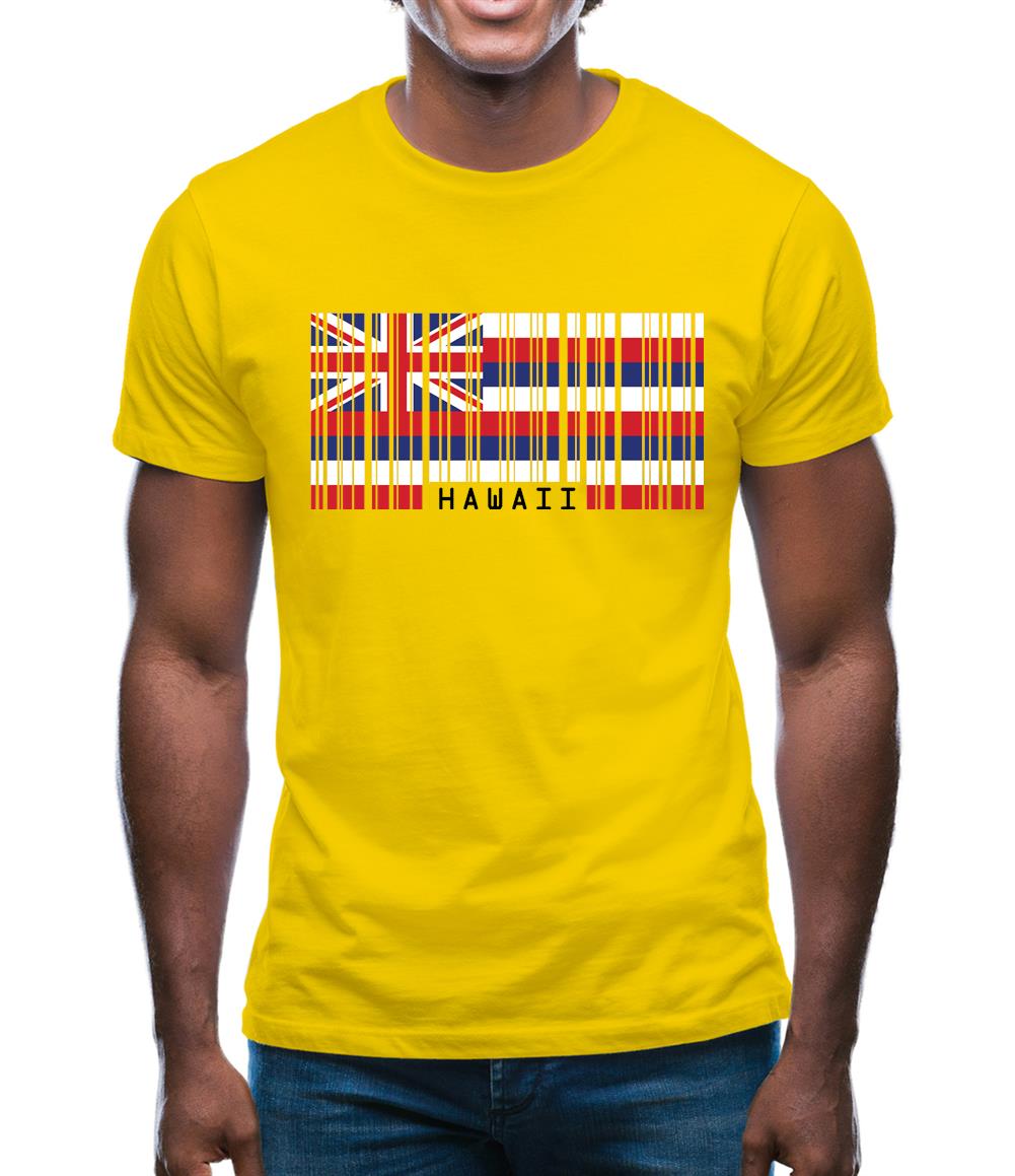 Hawaii Barcode Style Flag Mens T-Shirt Hawaii Barcode Style Flag Mens T-Shirt