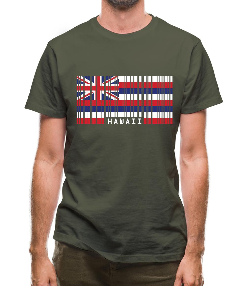Hawaii Barcode Style Flag Mens T-Shirt Hawaii Barcode Style Flag Mens T-Shirt