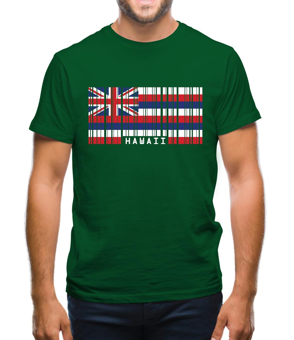 Hawaii Barcode Style Flag Mens T-Shirt Hawaii Barcode Style Flag Mens T-Shirt