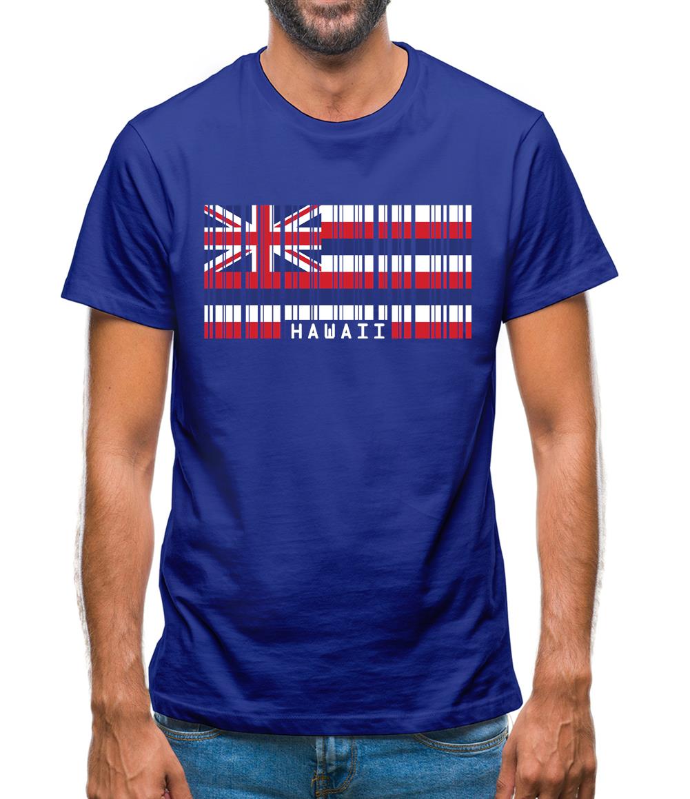 Hawaii Barcode Style Flag Mens T-Shirt Hawaii Barcode Style Flag Mens T-Shirt