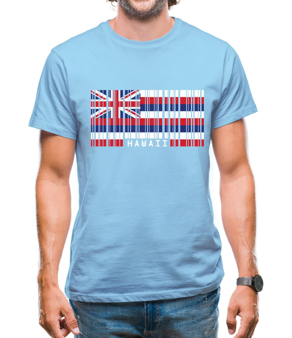 Hawaii Barcode Style Flag Mens T-Shirt Hawaii Barcode Style Flag Mens T-Shirt