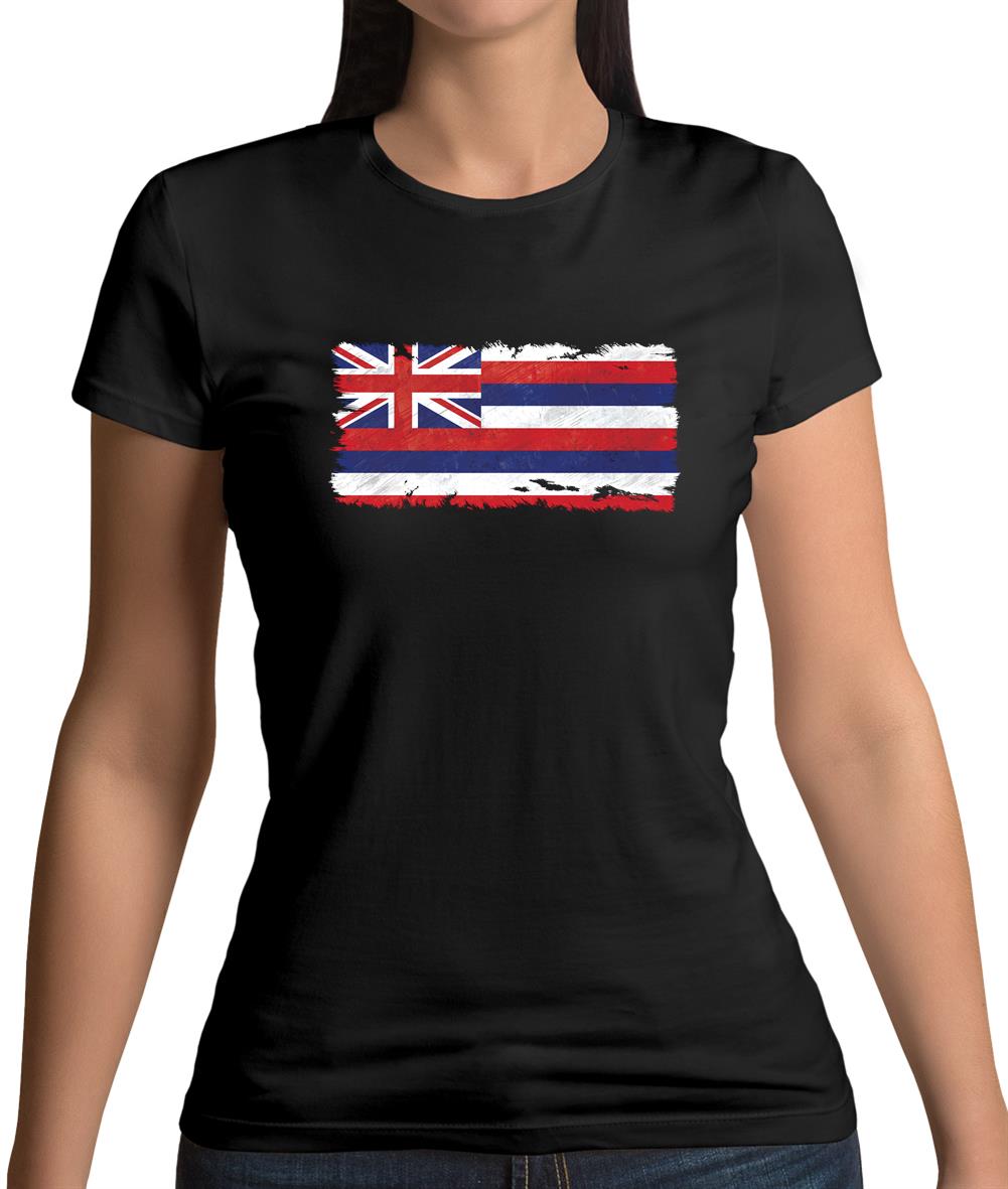 Hawaii Grunge Style Flag Womens T-Shirt Hawaii Grunge Style Flag Womens T-Shirt