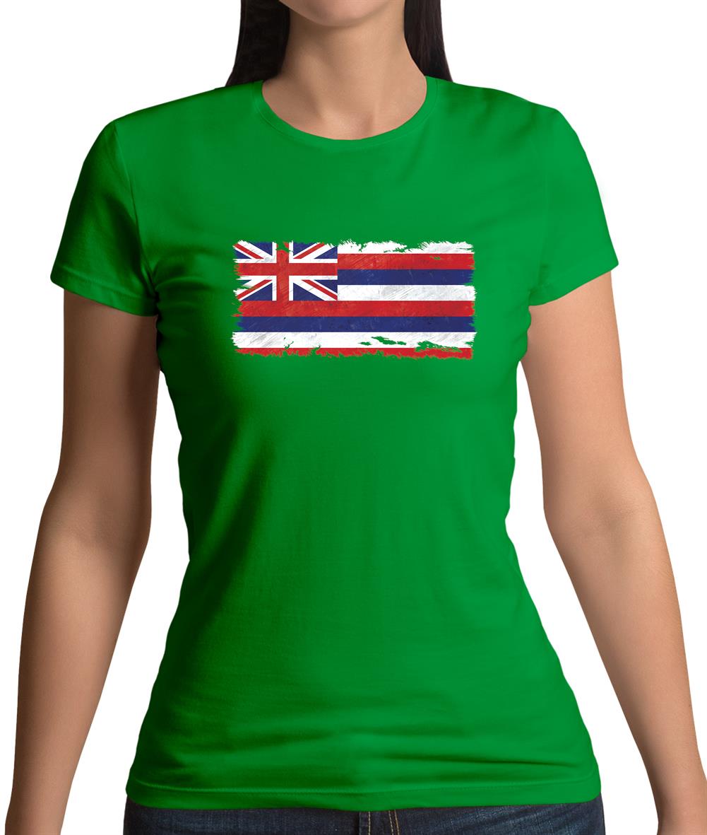 Hawaii Grunge Style Flag Womens T-Shirt Hawaii Grunge Style Flag Womens T-Shirt