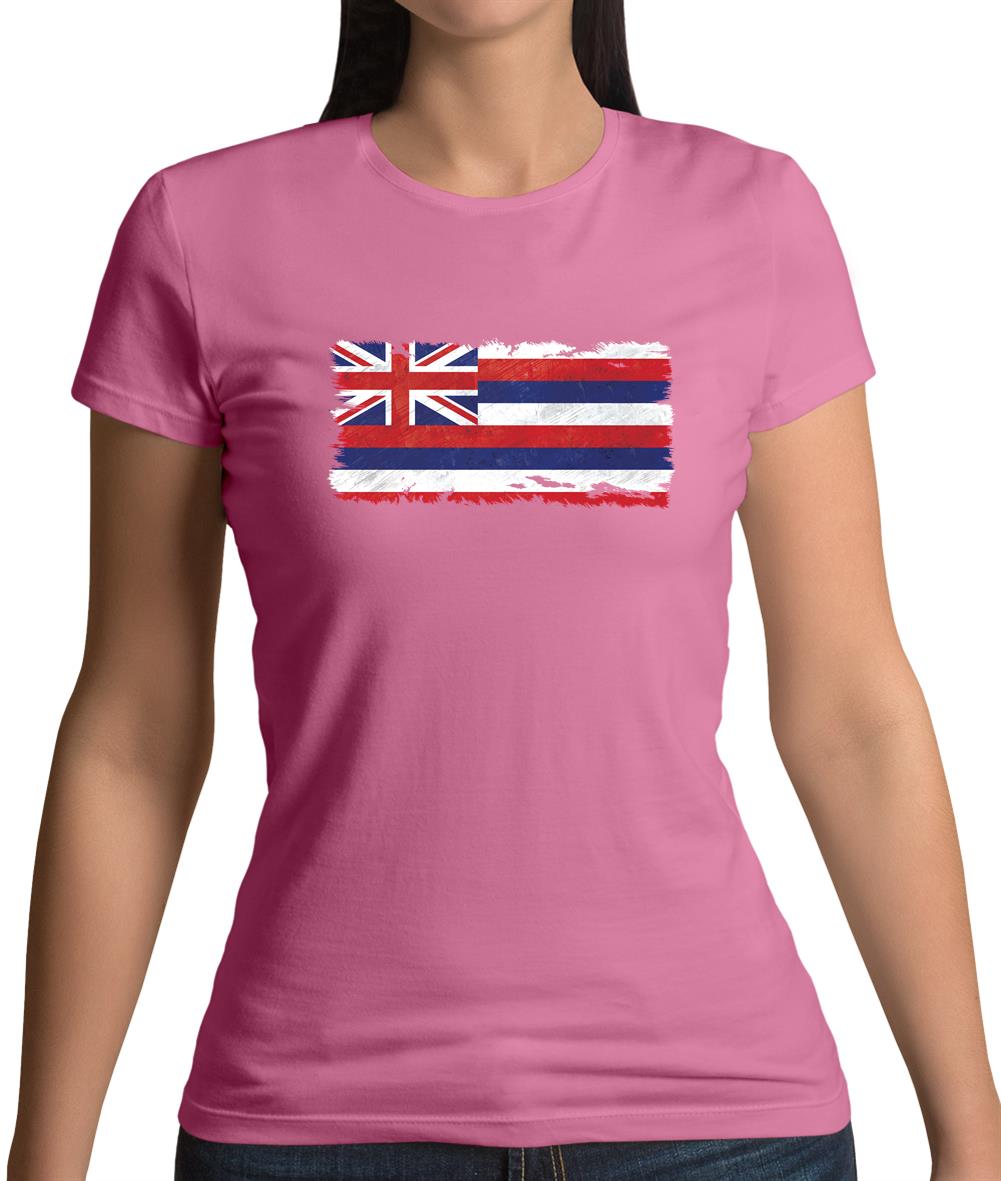 Hawaii Grunge Style Flag Womens T-Shirt Hawaii Grunge Style Flag Womens T-Shirt