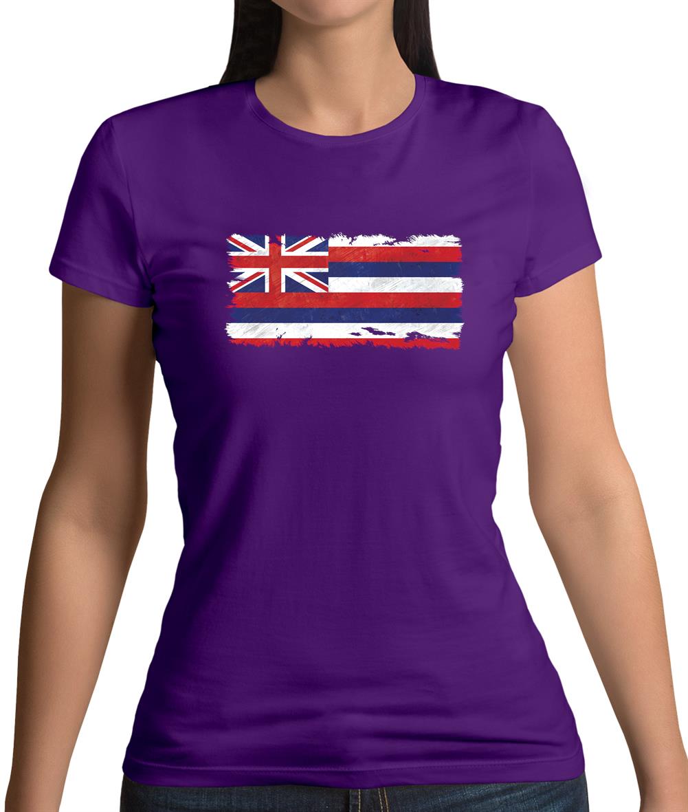 Hawaii Grunge Style Flag Womens T-Shirt Hawaii Grunge Style Flag Womens T-Shirt