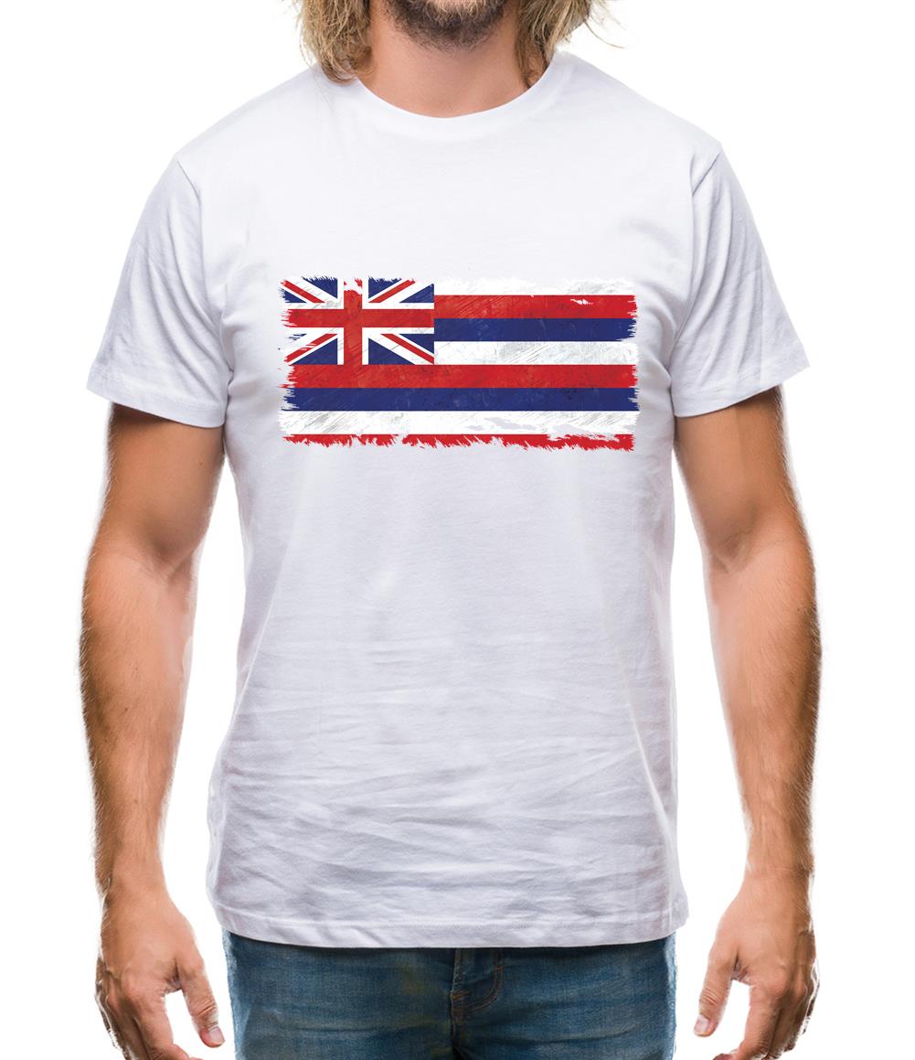 Hawaii Grunge Style Flag Mens T-Shirt Hawaii Grunge Style Flag Mens T-Shirt