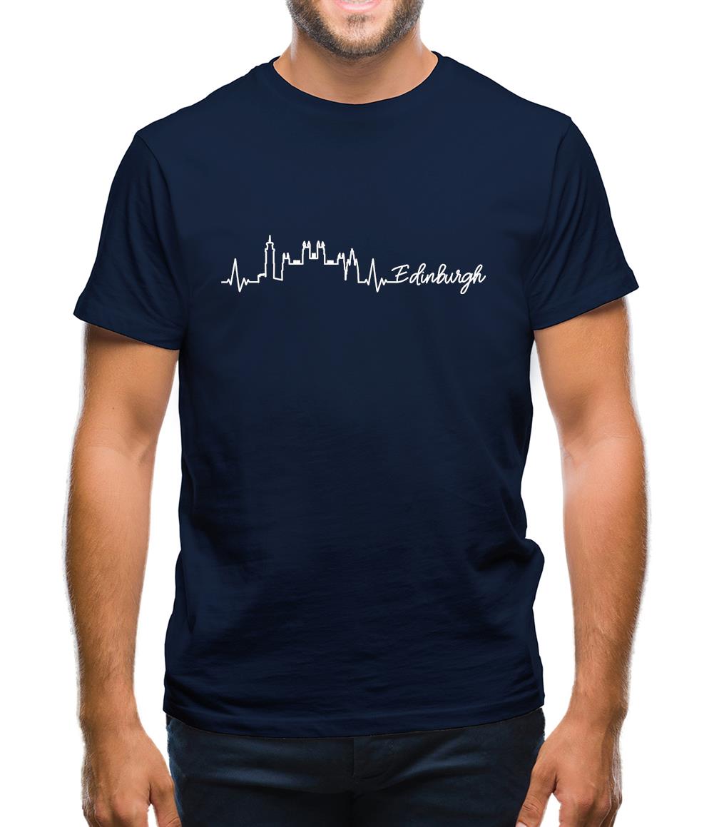 Edinburgh Heartbeat Mens T-Shirt Edinburgh Heartbeat Mens T-Shirt