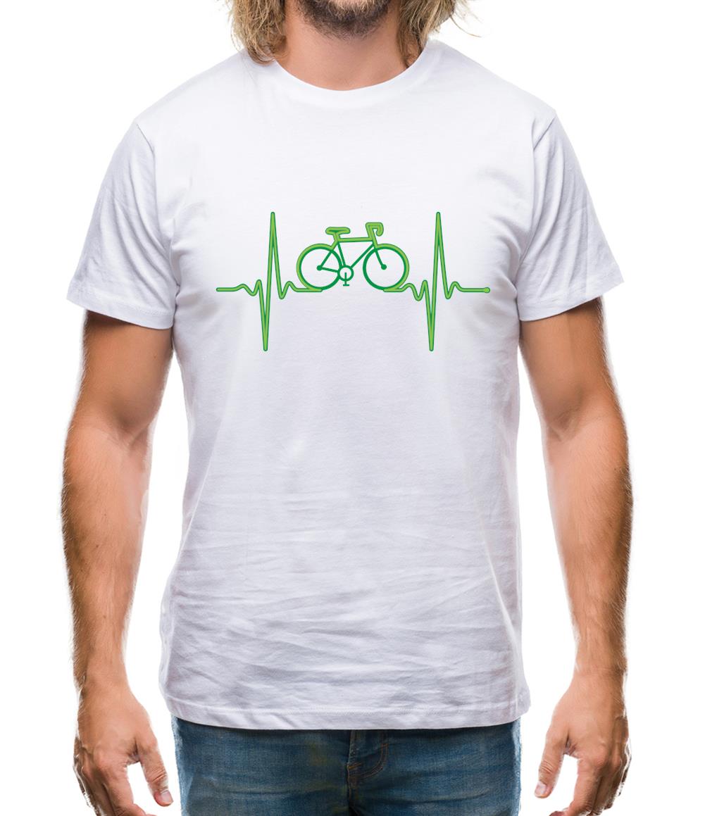 Cycling Heartbeat Mens T-Shirt Cycling Heartbeat Mens T-Shirt