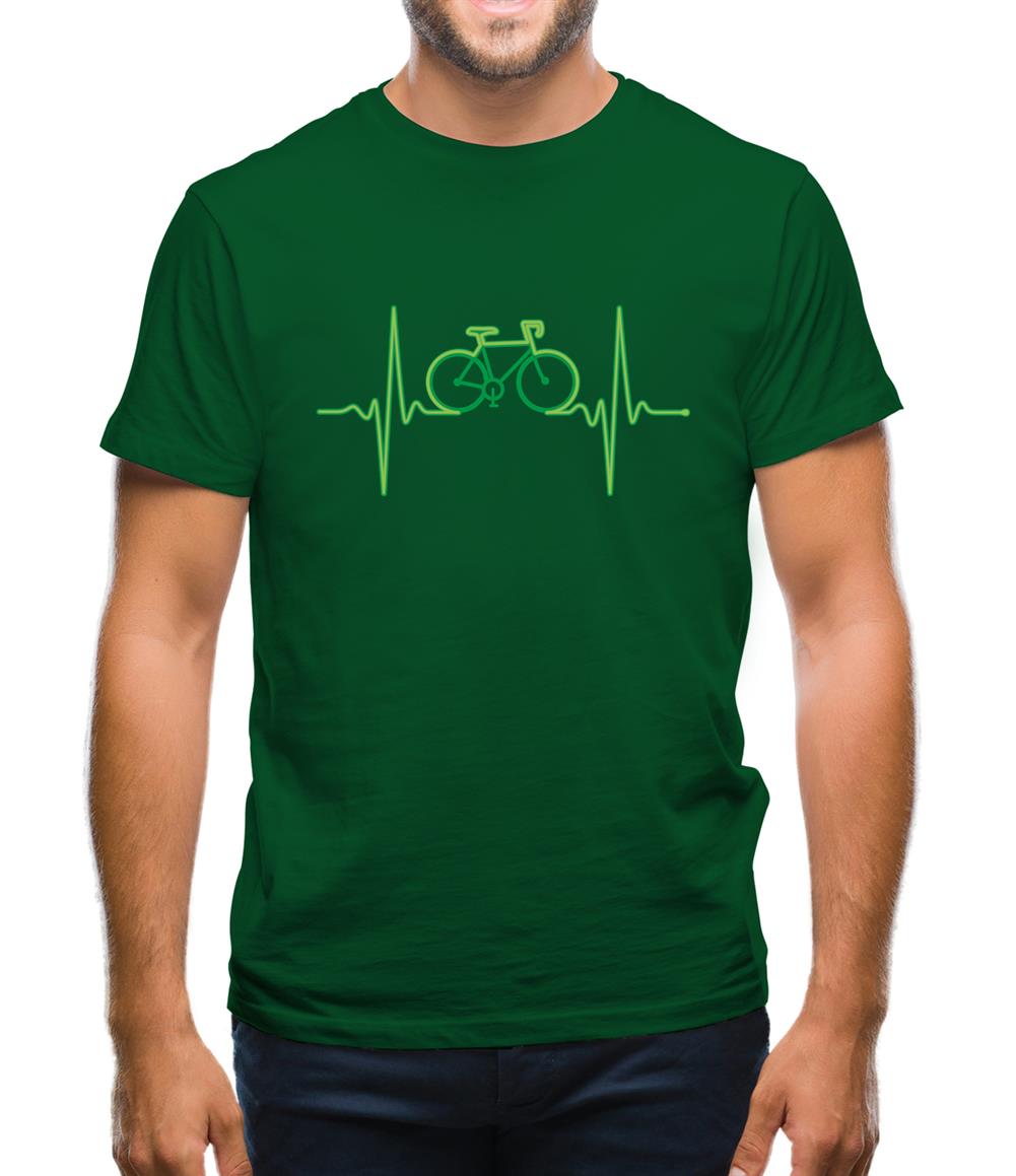 Cycling Heartbeat Mens T-Shirt Cycling Heartbeat Mens T-Shirt