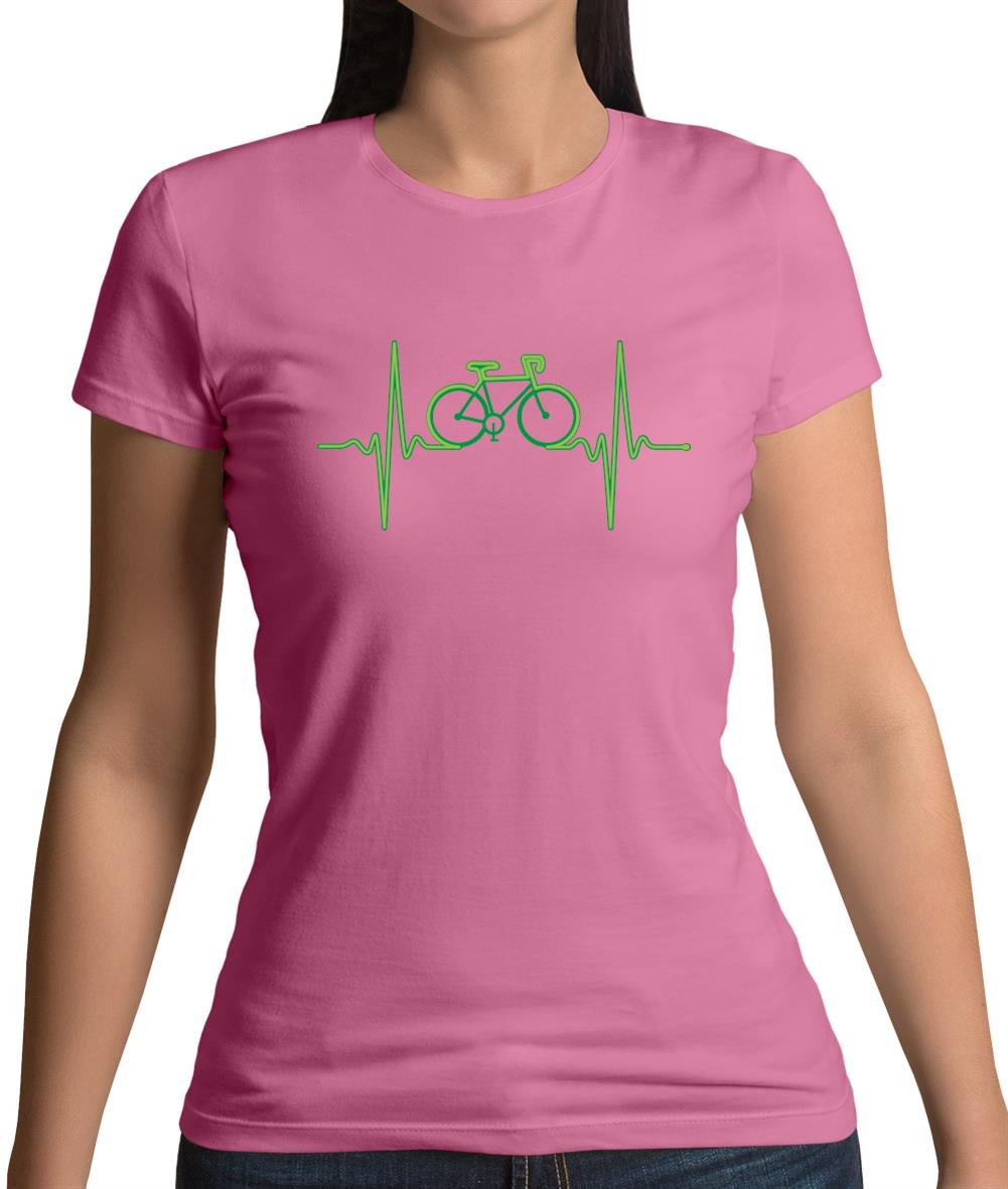 Cycling Heartbeat Womens T-Shirt Cycling Heartbeat Womens T-Shirt