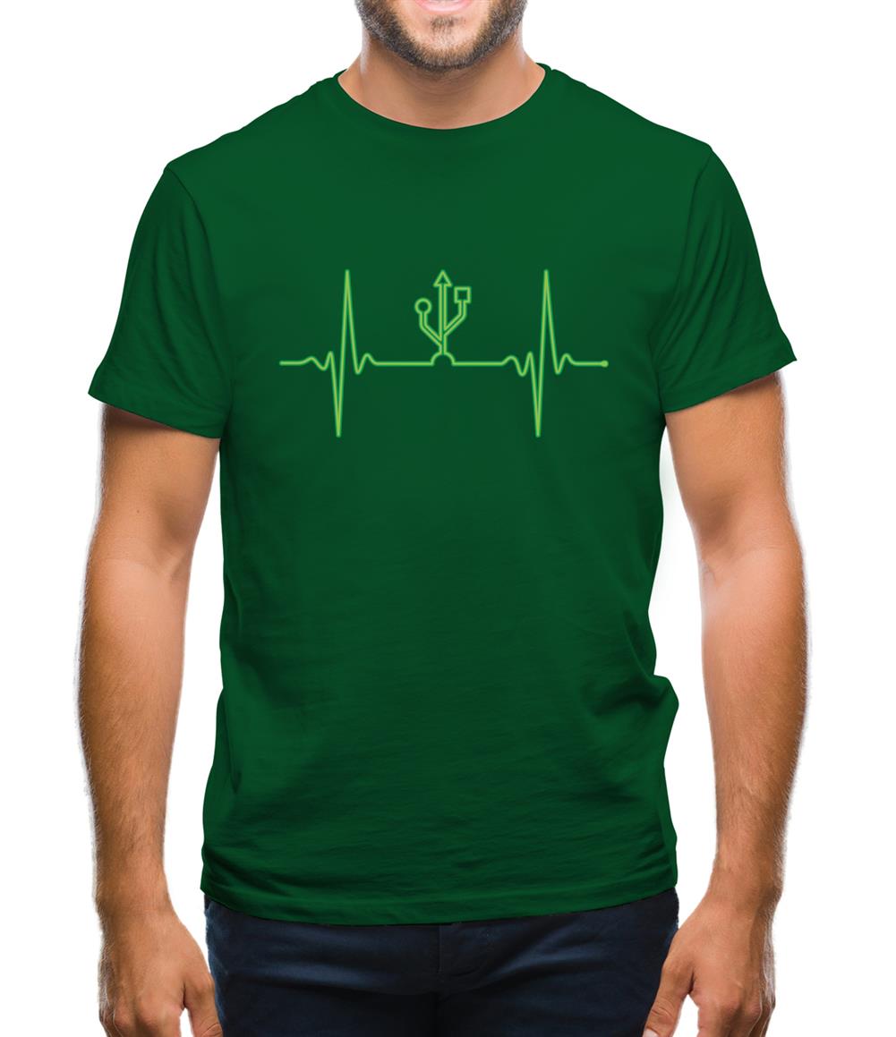 Heartbeat Usb Mens T-Shirt Heartbeat Usb Mens T-Shirt