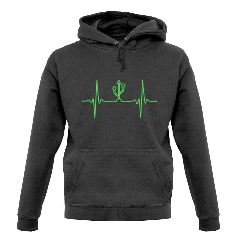 Heartbeat Usb unisex hoodie Heartbeat Usb unisex hoodie
