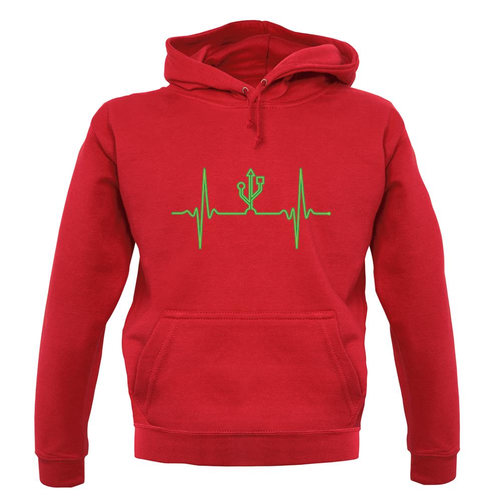 Heartbeat Usb unisex hoodie Heartbeat Usb unisex hoodie