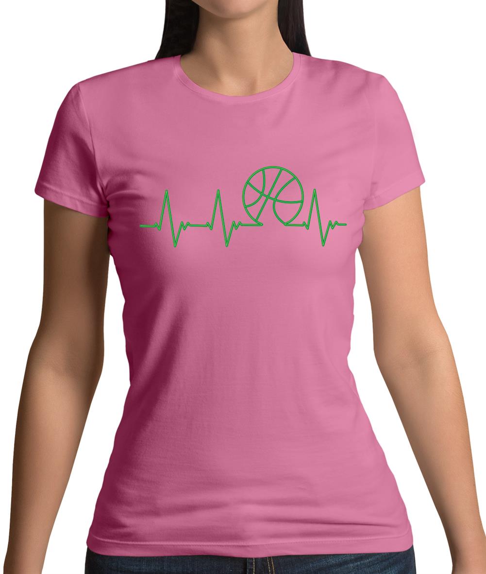 Basketball Heartbeat Womens T-Shirt Basketball Heartbeat Womens T-Shirt