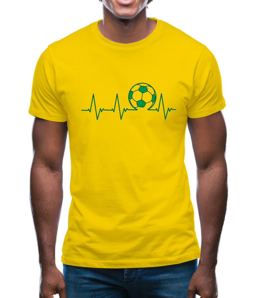 Football Heartbeat Mens T-Shirt Football Heartbeat Mens T-Shirt