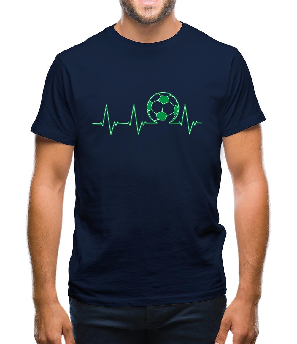 Football Heartbeat Mens T-Shirt Football Heartbeat Mens T-Shirt