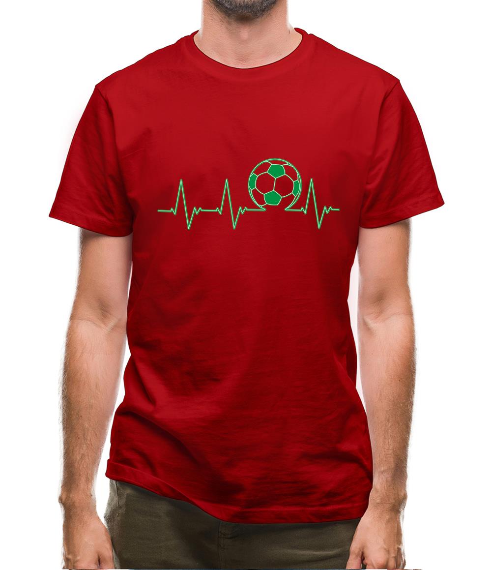Football Heartbeat Mens T-Shirt Football Heartbeat Mens T-Shirt