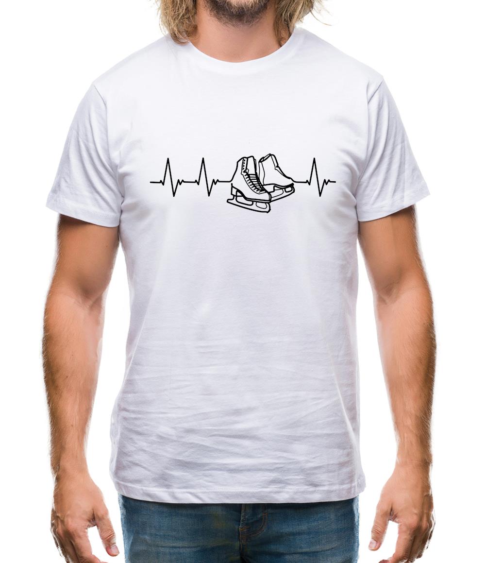 Heart Beat - Ice Skating Mens T-Shirt Heart Beat - Ice Skating Mens T-Shirt