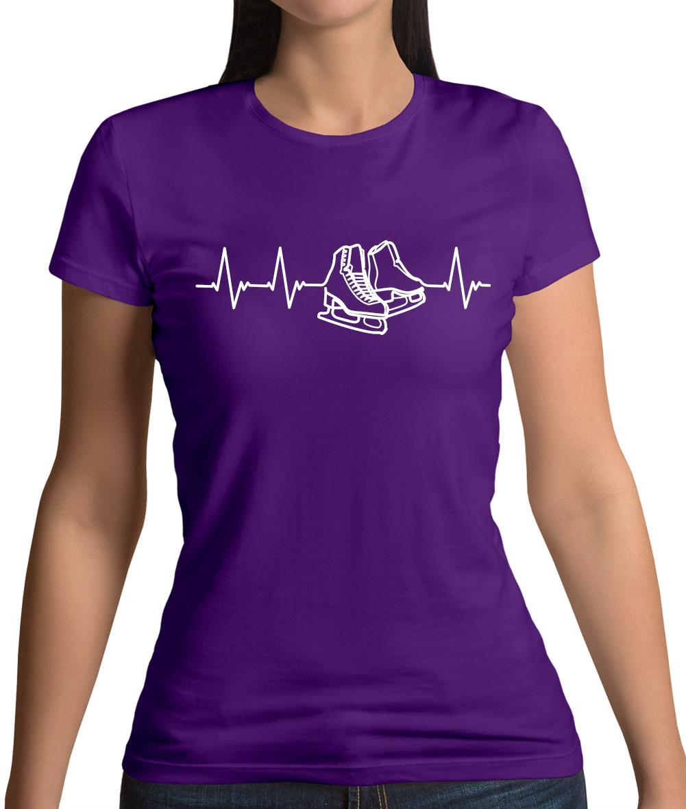 Heart Beat - Ice Skating Womens T-Shirt Heart Beat - Ice Skating Womens T-Shirt