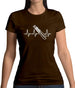Heart Beat - Skiing Womens T-Shirt Heart Beat - Skiing Womens T-Shirt