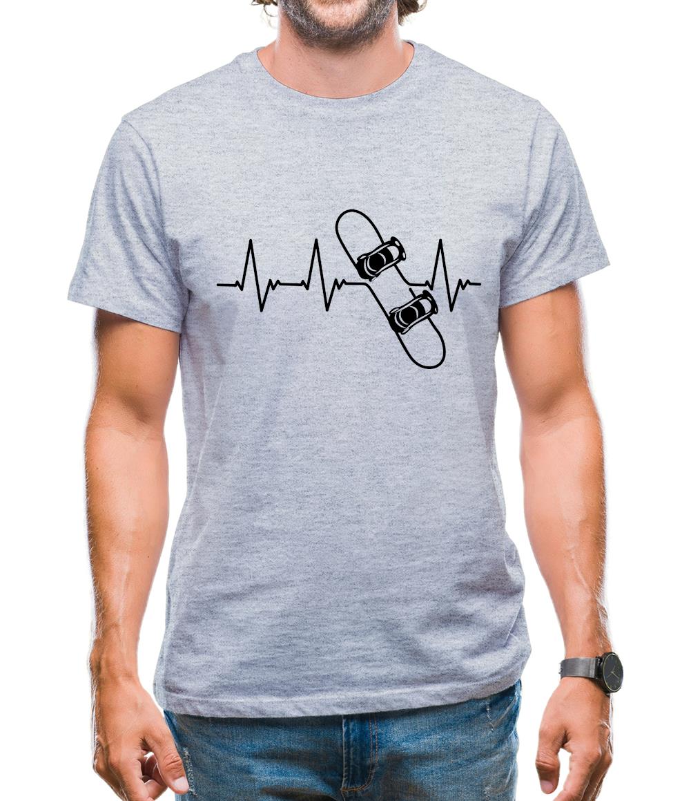 Heart Beat - Snowboarding Mens T-Shirt Heart Beat - Snowboarding Mens T-Shirt