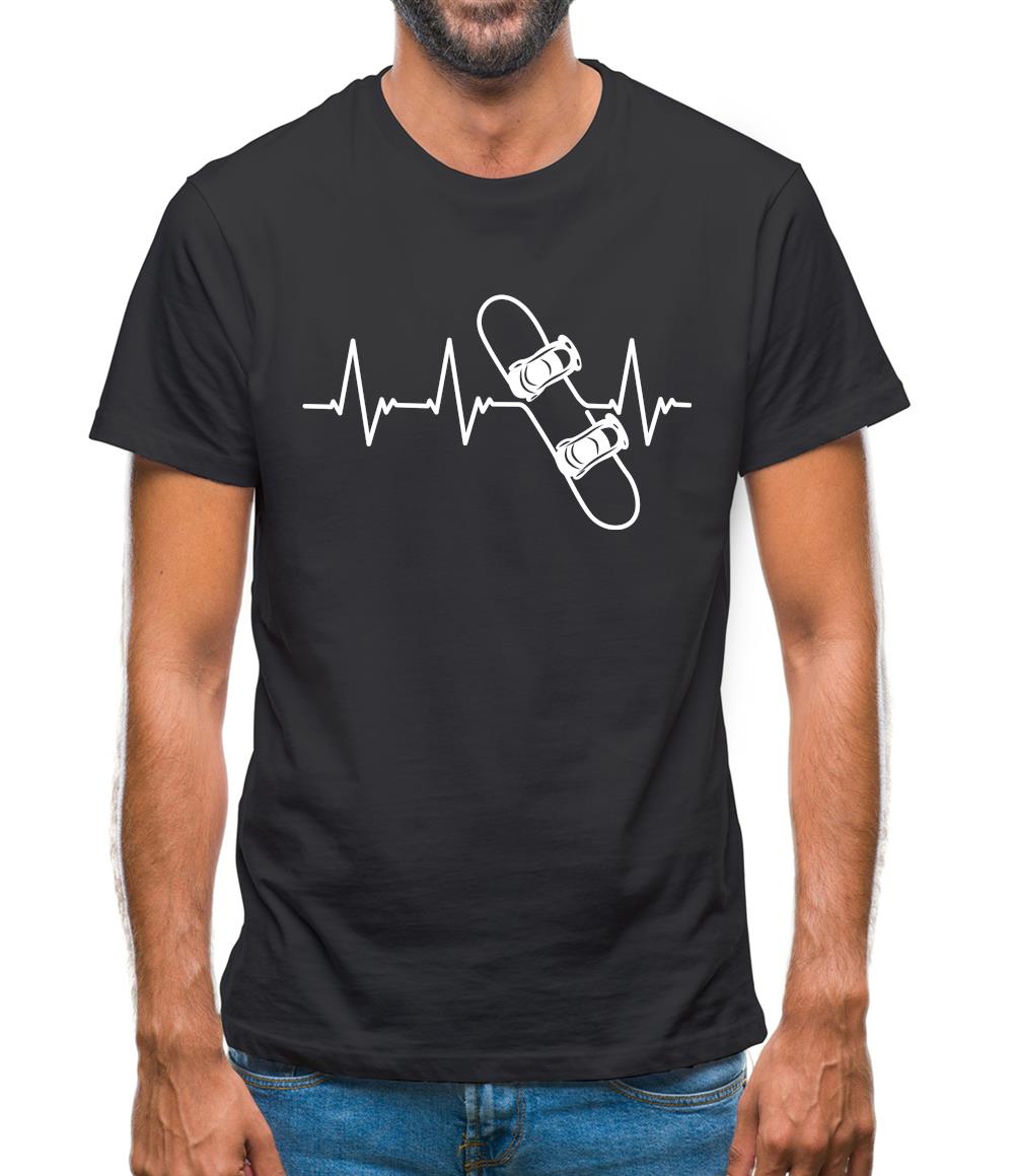 Heart Beat - Snowboarding Mens T-Shirt Heart Beat - Snowboarding Mens T-Shirt