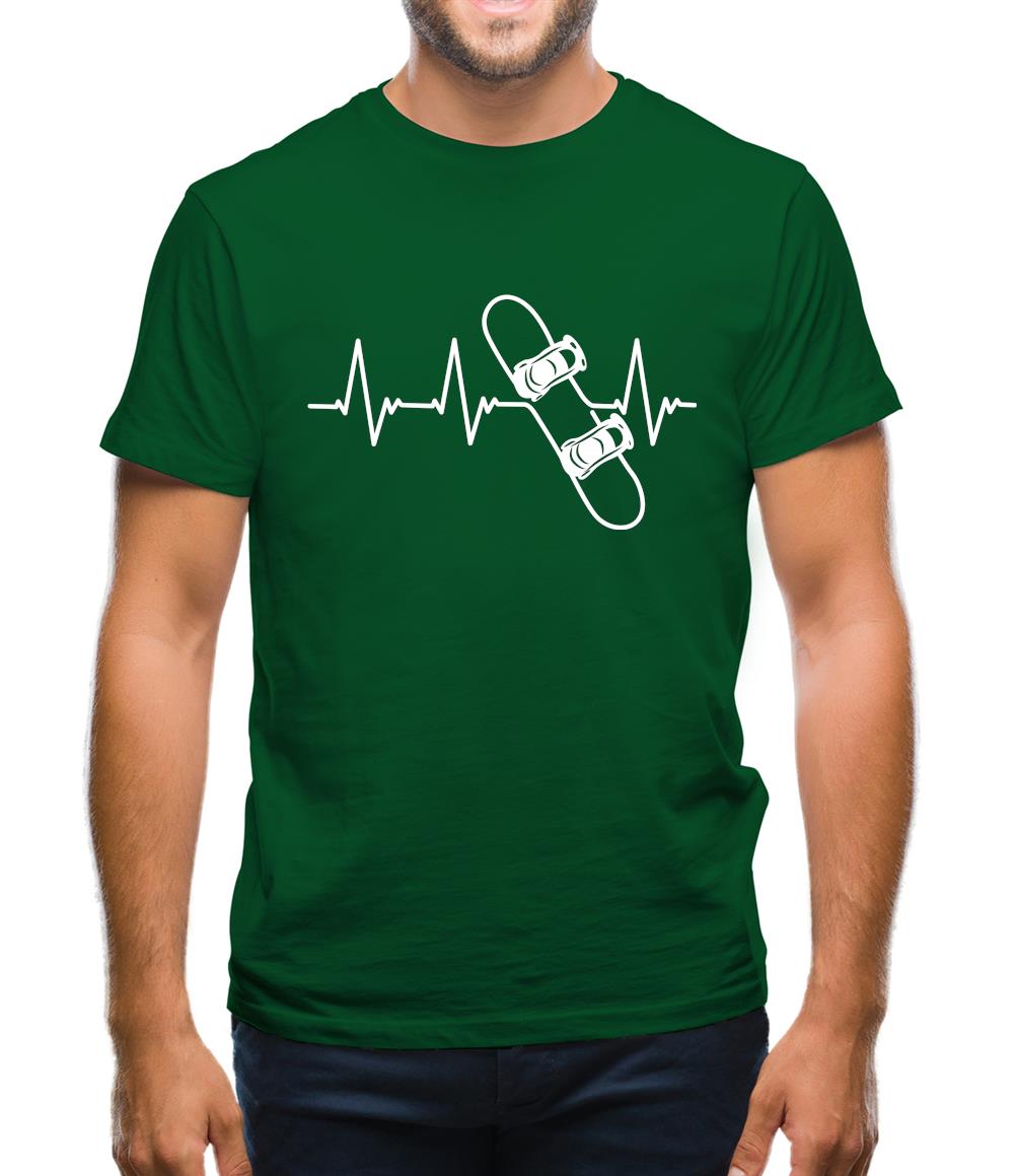Heart Beat - Snowboarding Mens T-Shirt Heart Beat - Snowboarding Mens T-Shirt
