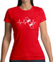 Heart Beat - Snowboarding Womens T-Shirt Heart Beat - Snowboarding Womens T-Shirt