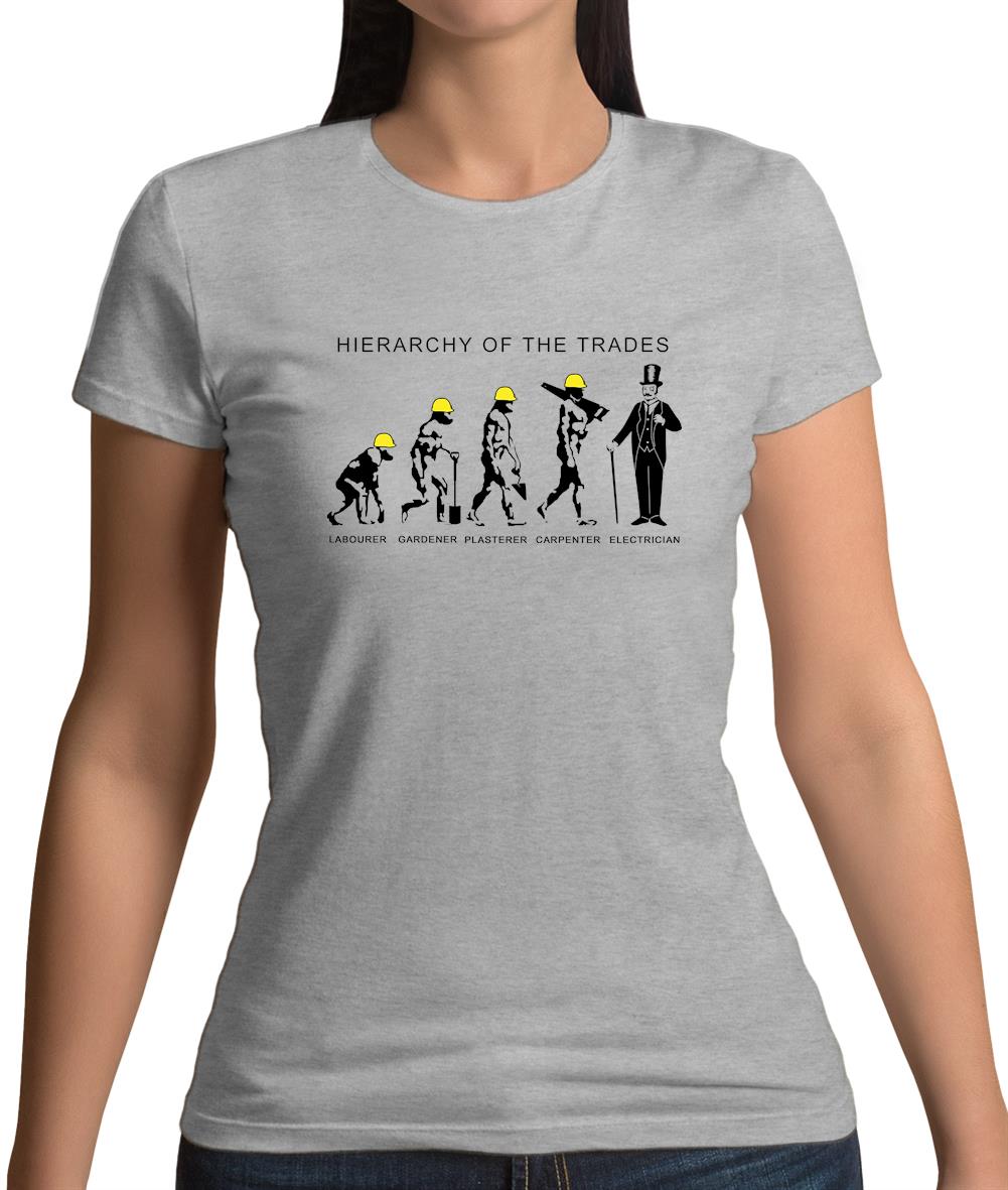 Hierarchy Of Trades Electricians Womens T-Shirt Hierarchy Of Trades Electricians Womens T-Shirt