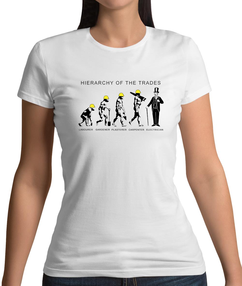 Hierarchy Of Trades Electricians Womens T-Shirt Hierarchy Of Trades Electricians Womens T-Shirt
