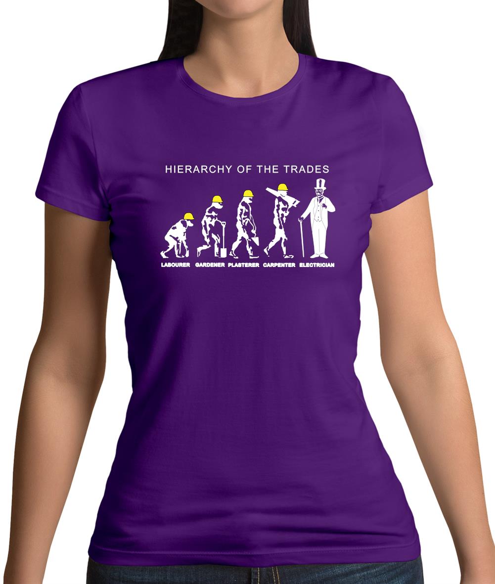 Hierarchy Of Trades Electricians Womens T-Shirt Hierarchy Of Trades Electricians Womens T-Shirt