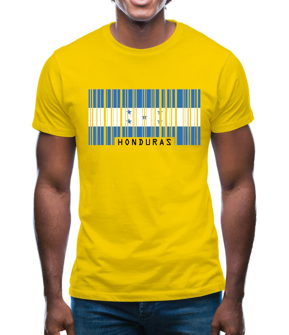 Honduras Barcode Style Flag Mens T-Shirt Honduras Barcode Style Flag Mens T-Shirt