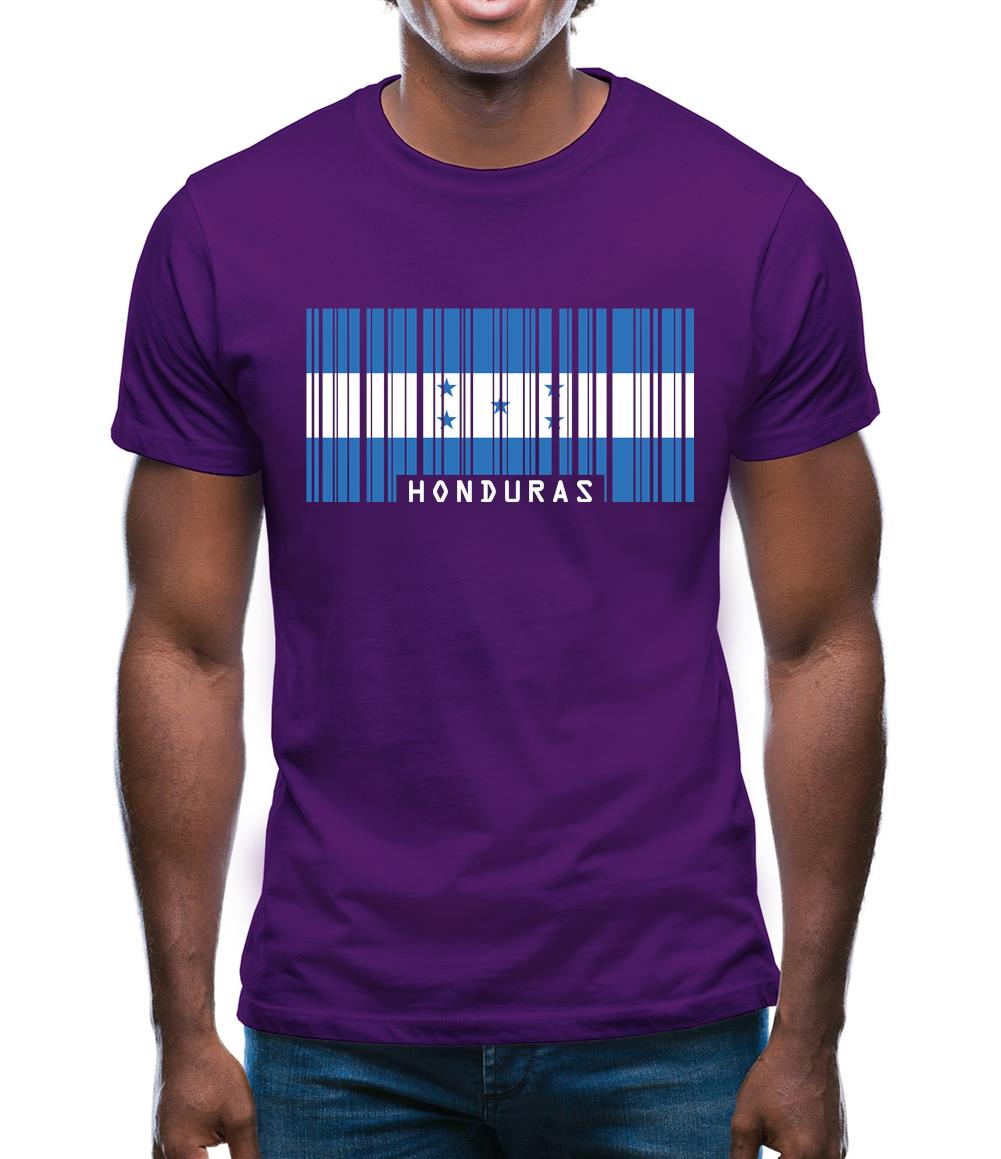 Honduras Barcode Style Flag Mens T-Shirt Honduras Barcode Style Flag Mens T-Shirt