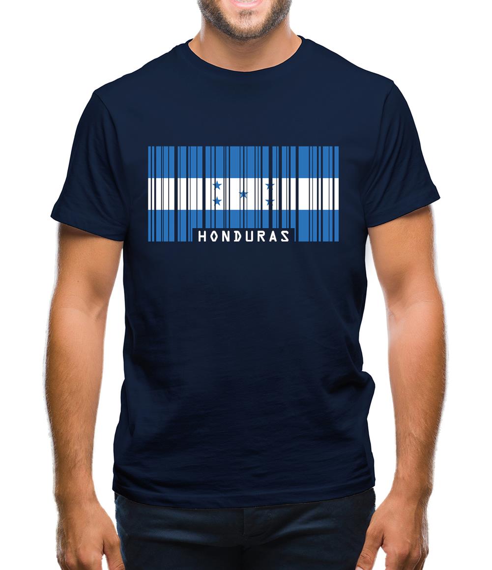 Honduras Barcode Style Flag Mens T-Shirt Honduras Barcode Style Flag Mens T-Shirt