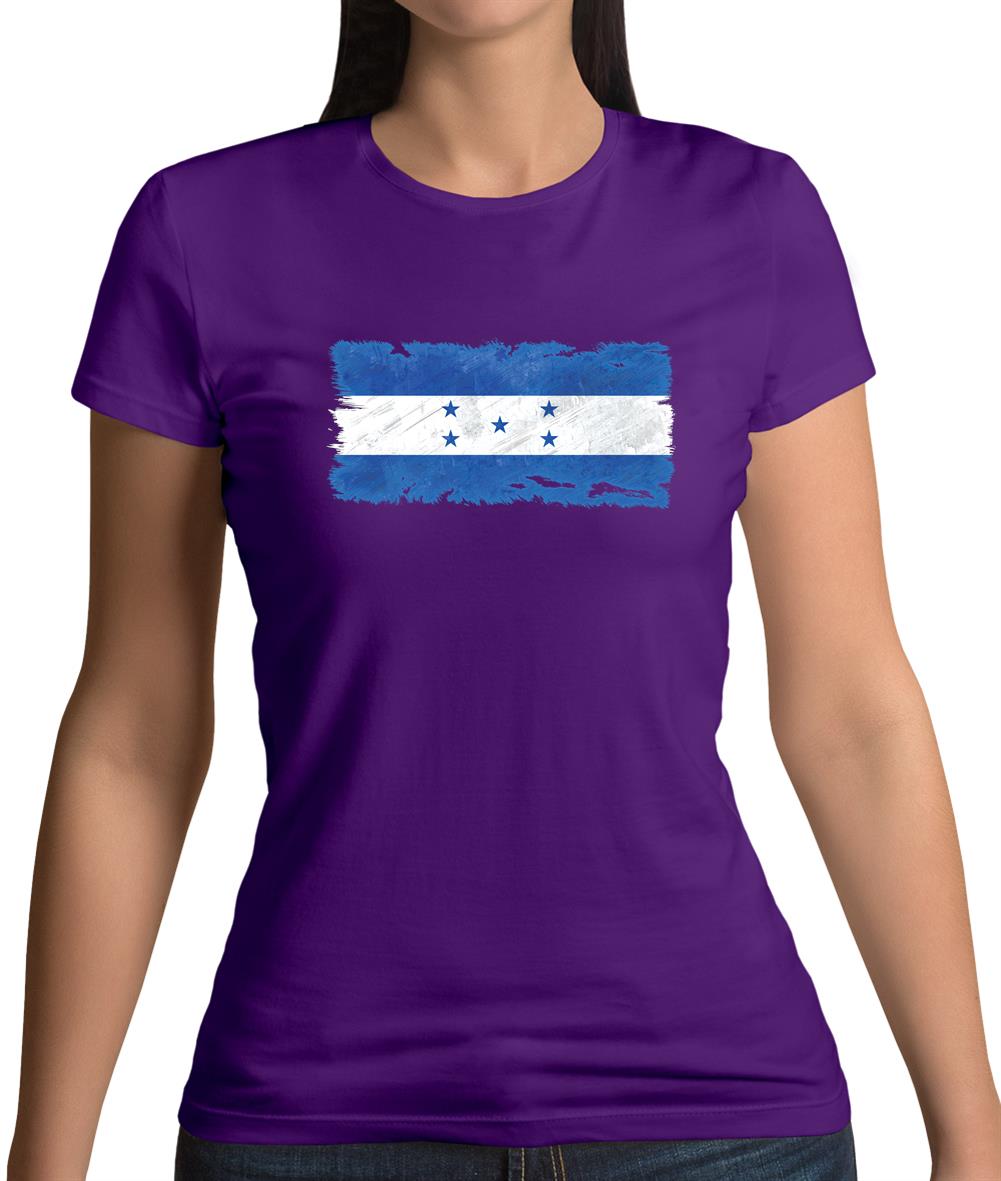 Honduras Grunge Style Flag Womens T-Shirt Honduras Grunge Style Flag Womens T-Shirt