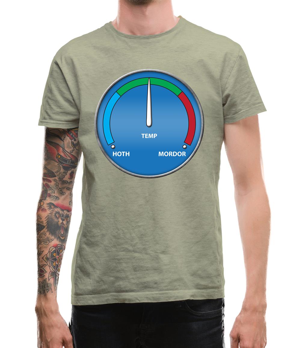 Hoth Mordor Thermostat Mens T-Shirt Hoth Mordor Thermostat Mens T-Shirt