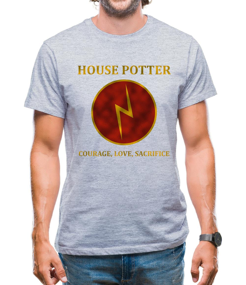 House Potter, Courage Love Sacrifice Mens T-Shirt House Potter, Courage Love Sacrifice Mens T-Shirt