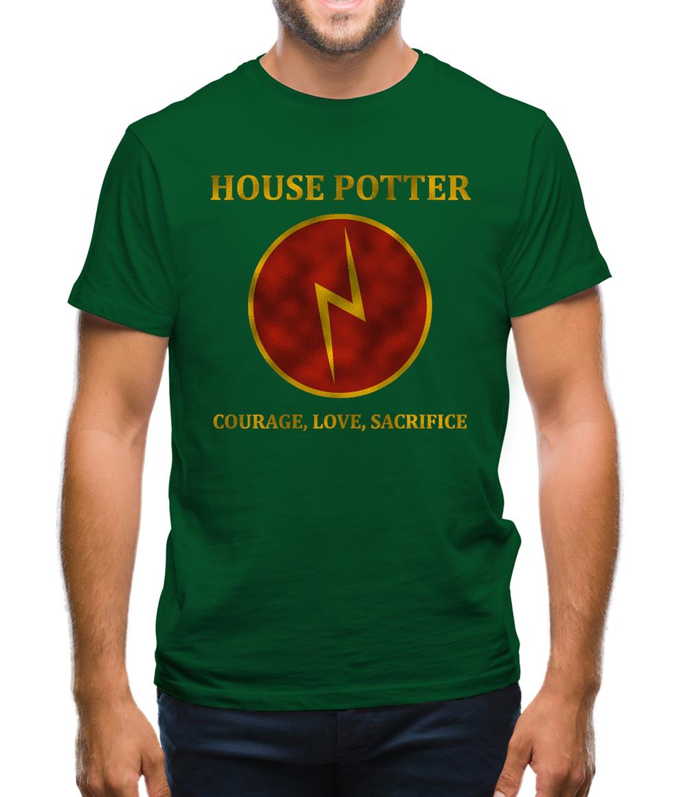 House Potter, Courage Love Sacrifice Mens T-Shirt House Potter, Courage Love Sacrifice Mens T-Shirt