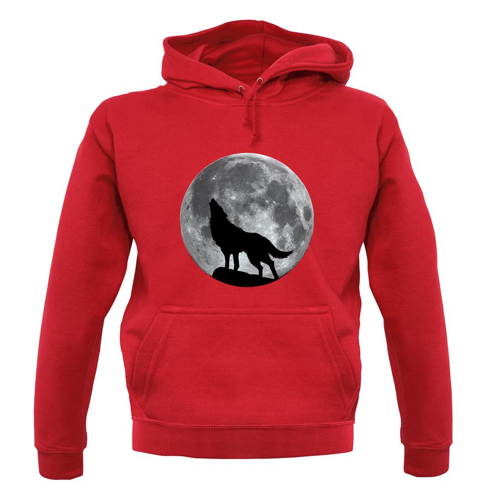 Dressdown Wolf Moon Silhouette Unisex Hoodie Dressdown Wolf Moon Silhouette Unisex Hoodie